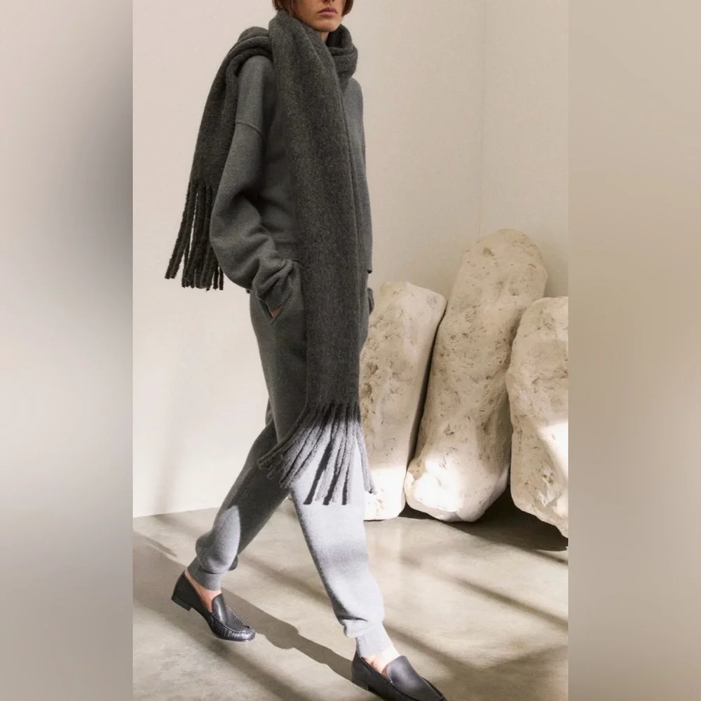 LouLou de Saison Alpaca Blend Scarf, Gray